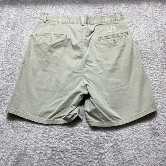 Polo Ralph Lauren Mens Vintage Chino Shorts Sage Green Pleated Made in USA 31 - Picture 6 of 8